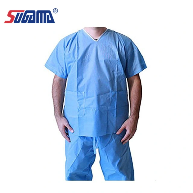 Polycotton V Neck Unisex Medical Hospital Scrub Suits