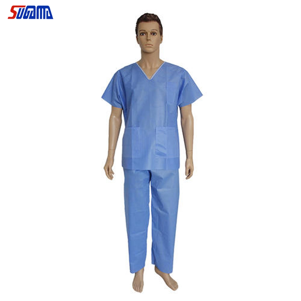 Polycotton V Neck Unisex Medical Hospital Scrub Suits