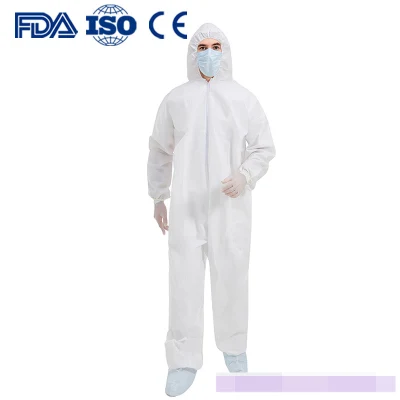 Typ 5/6 Einweg-Overalls Tyvek 400 600 mit Kapuze, wiederverwendbarer Chemie-Schutzoverall der Kategorie 3 2XL PSA-Anzug für das Gesundheitswesen mit En14126, En1073